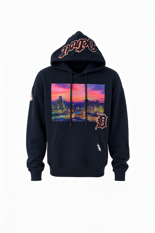 PRO STANDARD DETROIT TIGERS CITY SIGNATURE M DROP SHOULDER PU FZ HOODIE