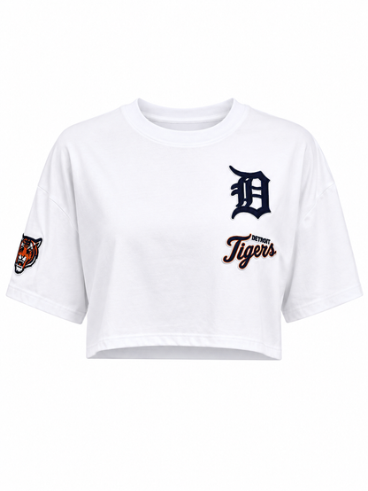 PRO STANDARD WOMEN'S DETROIT TIGERS CLASSIC CHENILLE BOXY T-SHIRT (LDTA315929)
