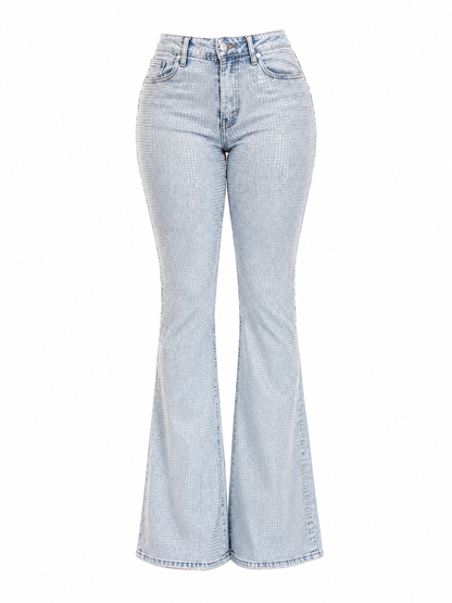 REDFOX WOMEN  ICE DIAMONDS STACKED JEANS (PA1533)
