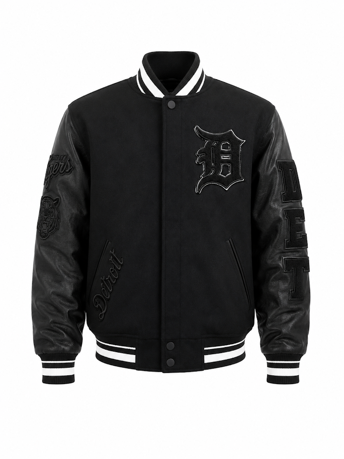 PRO STANDARD DETROT TIGERS LOGO WOOL VARSITY JACKET