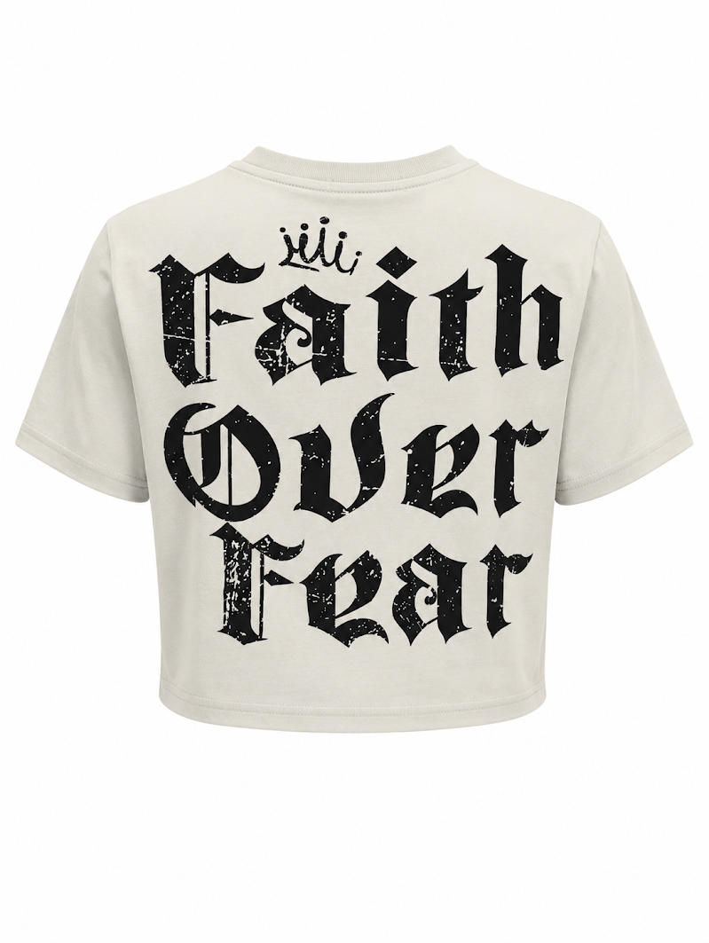 REDFOX WOMEN'S "CROWNED IN FAITH" CROP TEE