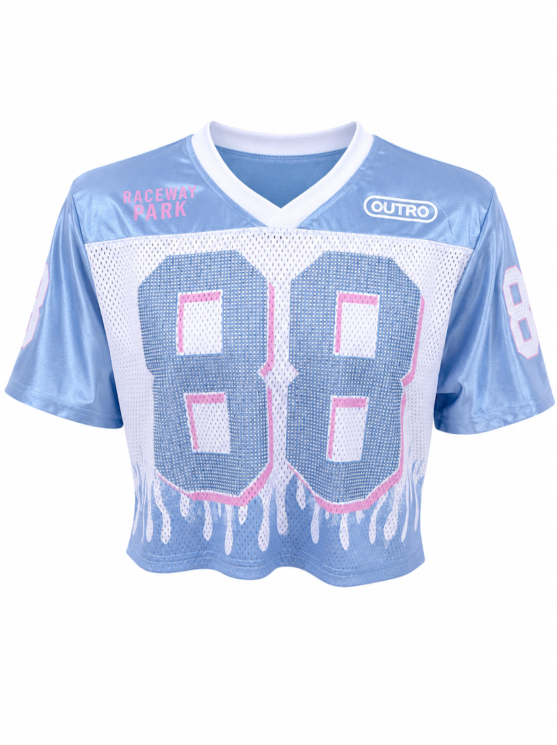 REDFOX WOMEN'S "BORN TO RIDE" CROP MESH JERSEY (TE6618)