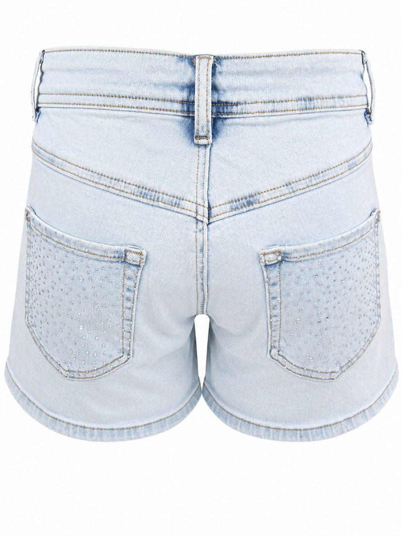 REDFOX WOMEN'S FRONT POCKET RHINESTONE SHORTS