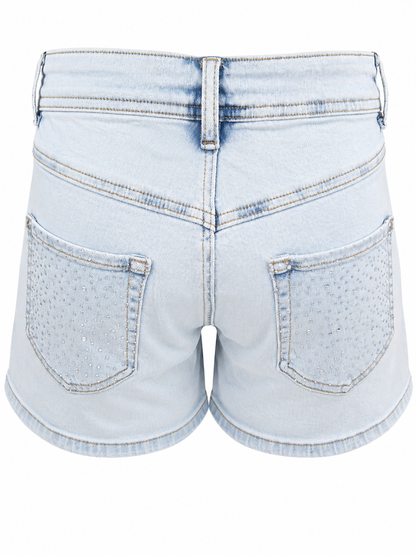 REDFOX WOMEN'S FRONT POCKET RHINESTONE SHORTS