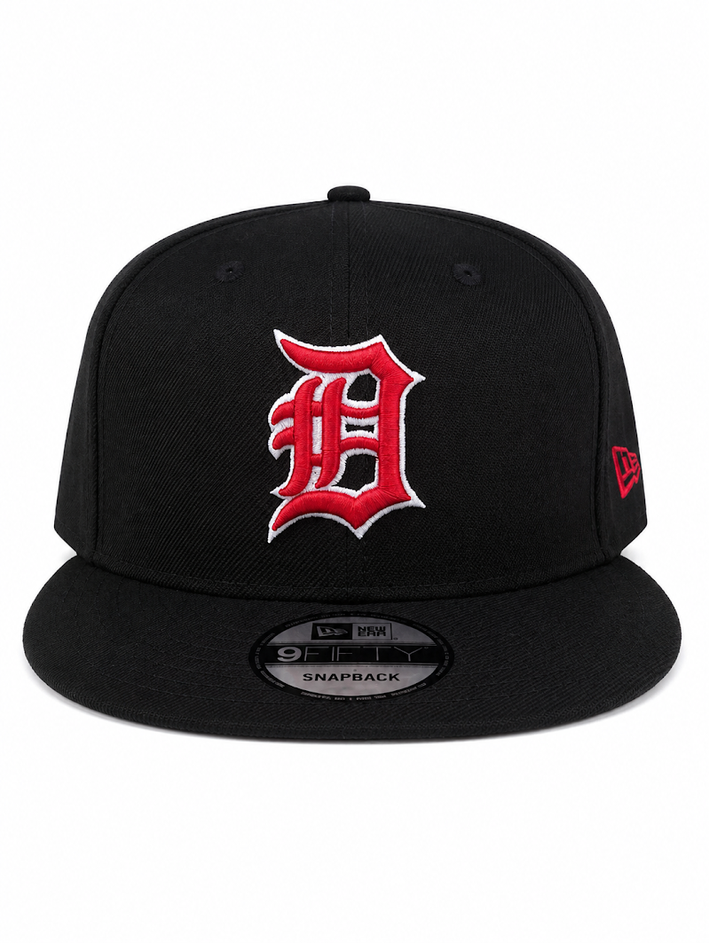 NEW ERA DETROIT TIGERS BLK/RED/WHT 9FIFTY SNAPBACK CAP