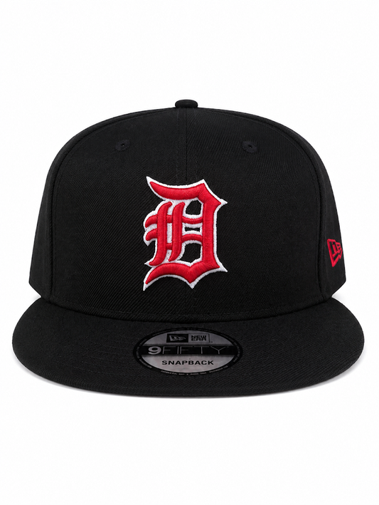 NEW ERA DETROIT TIGERS BLK/RED/WHT 9FIFTY SNAPBACK CAP