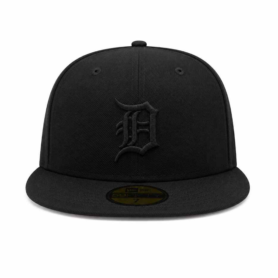 NEW ERA DETROIT TIGERS BLACK 59FIFTY FITTED CAP