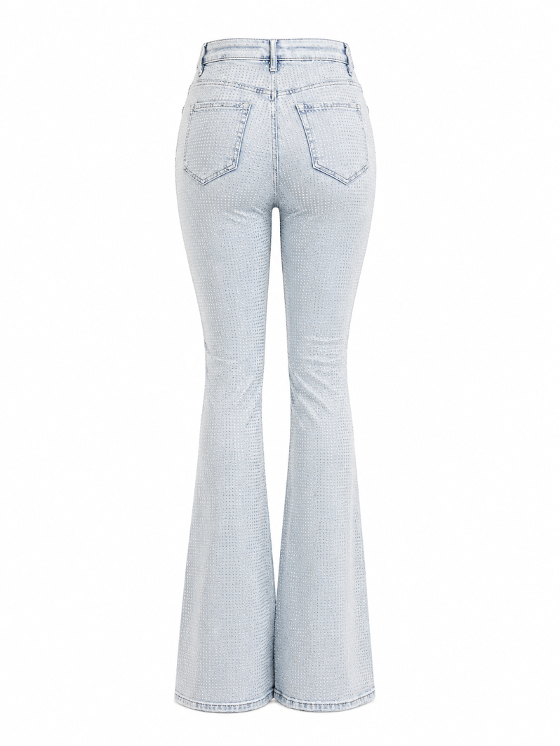 REDFOX WOMEN  ICE DIAMONDS STACKED JEANS (PA1533)