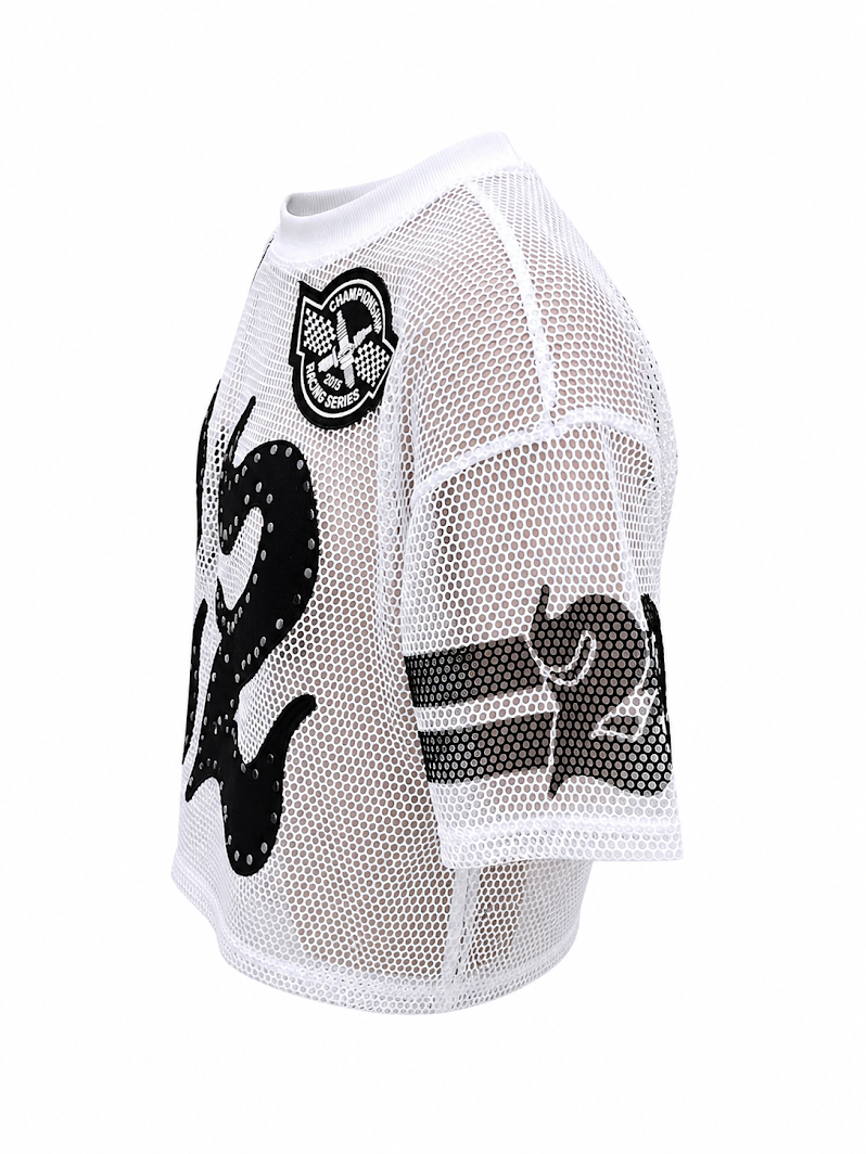 REDFOX WOMEN'S "HUSTLE&GLOW" CROP MESH JERSEY (TE1620)