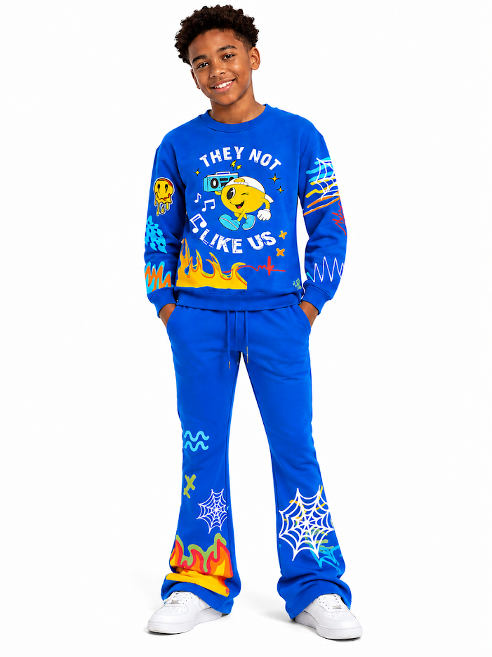 MAKOBI KIDS GRAFFITI STACKED FLEECE SET (B4525T)