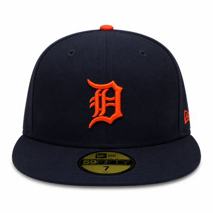 NEW ERA DETROIT TIGERS NAVY/ORANGE 59FIFTY FITTED CAP