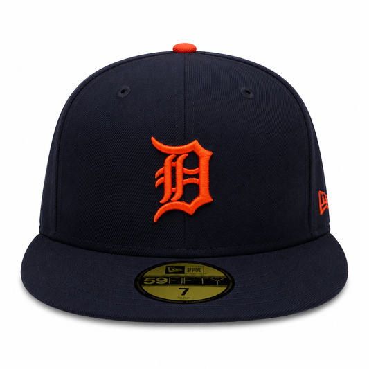 NEW ERA DETROIT TIGERS NAVY/ORANGE 59FIFTY FITTED CAP