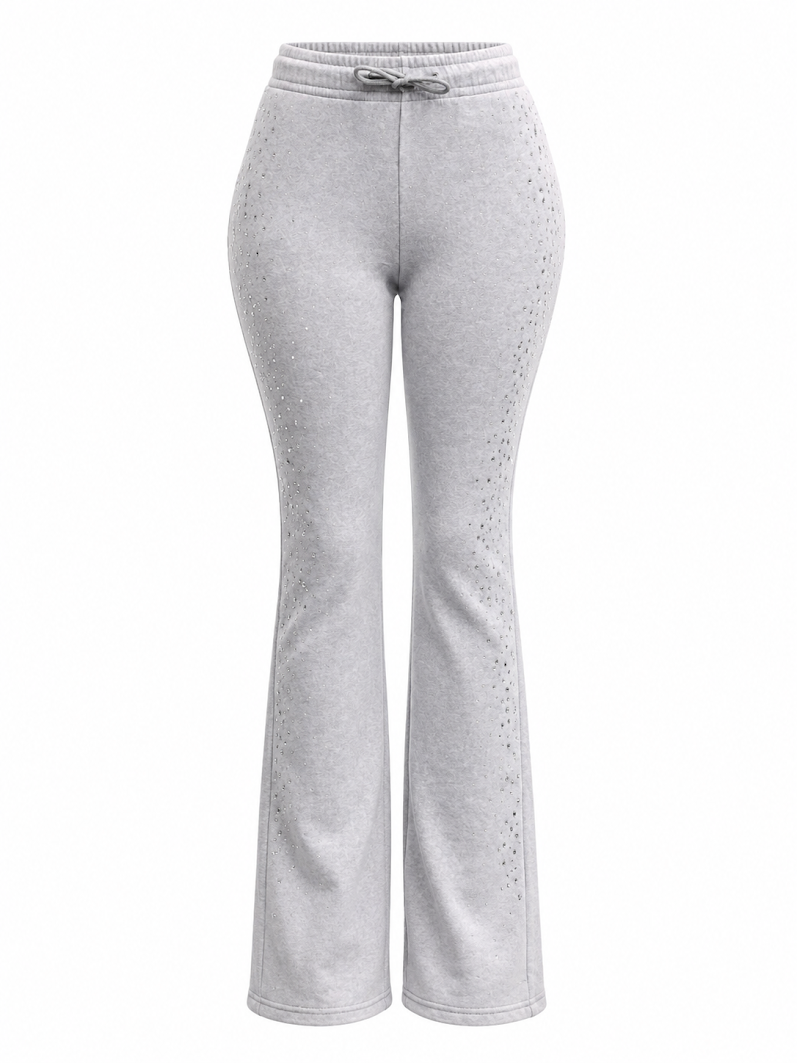 REDFOX WOMEN'S STACKED RHINESTONE SWEATPANT