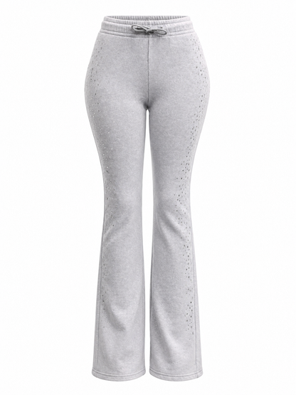 REDFOX WOMEN'S STACKED RHINESTONE SWEATPANT