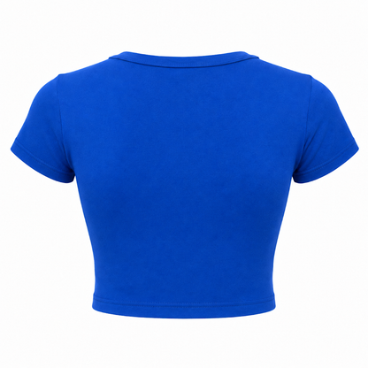 SHARP TRADING WOMEN ROUND-NECK CROP TEE