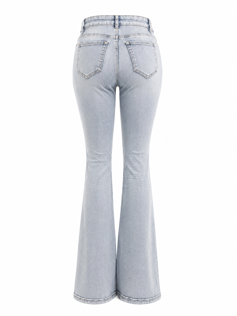 REDFOX WOMEN CRYSTAL RAIN STACKED JEANS