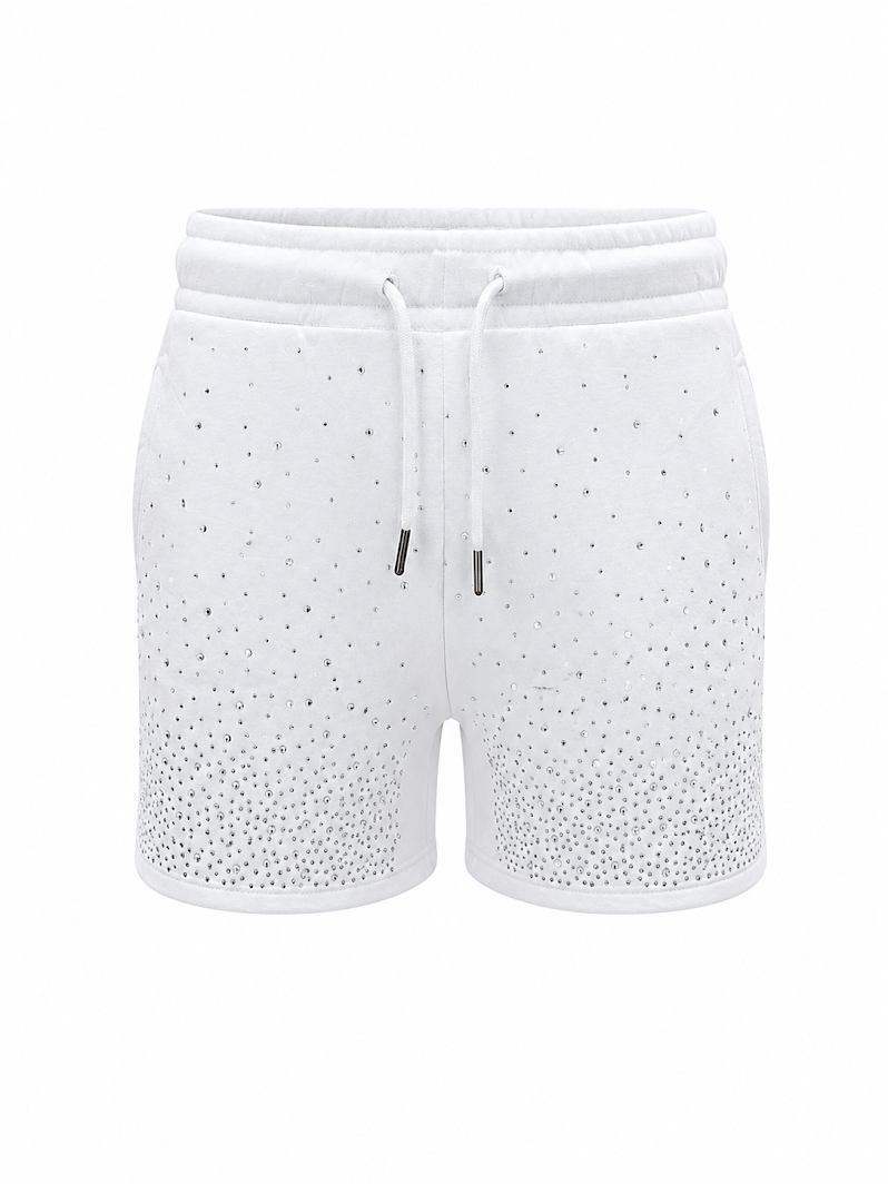 REDFOX WOMEN'S FRENCH TERRY SHORT W/RHINESTONE (PS3636)