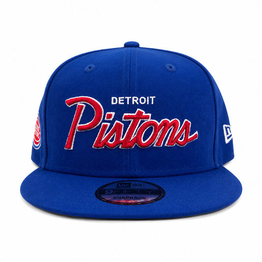 NEW ERA DETROIT PISTONS SCRIPT SNAPBACK CAP