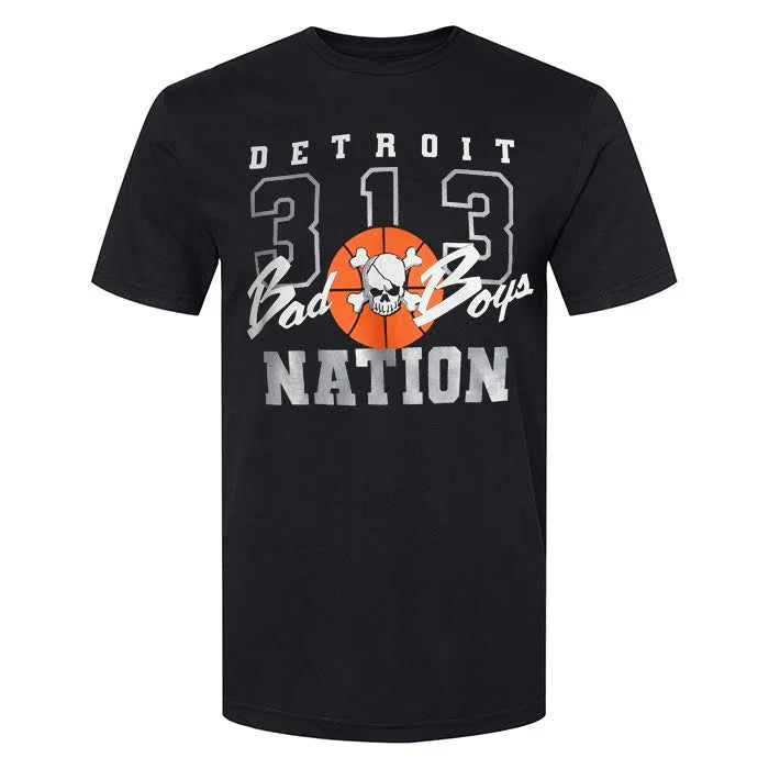 DETROIT BAD BOY'S AUTHENTIC MEN'S 313 NATION T-SHIRT