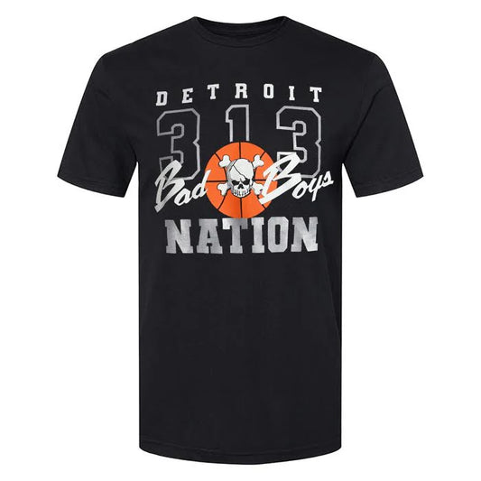DETROIT BAD BOY'S AUTHENTIC MEN'S 313 NATION T-SHIRT