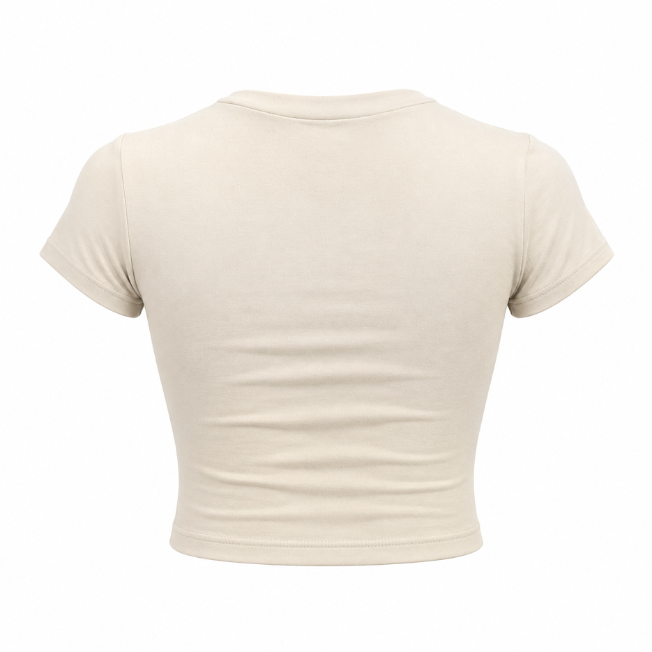 SHARP TRADING WOMEN ROUND-NECK CROP TEE