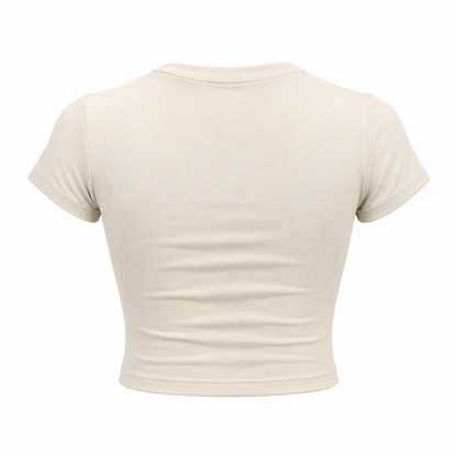 SHARP TRADING WOMEN ROUND-NECK CROP TEE