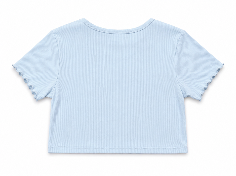 CUTIE PATOOTIE GIRL'S SHORT SLEEVE TOP W/BUTTERFLY RHINESTONE