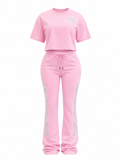REDFOX MINERAL WASH "FEARLESS" S/S & PANT SET (ST6616P)