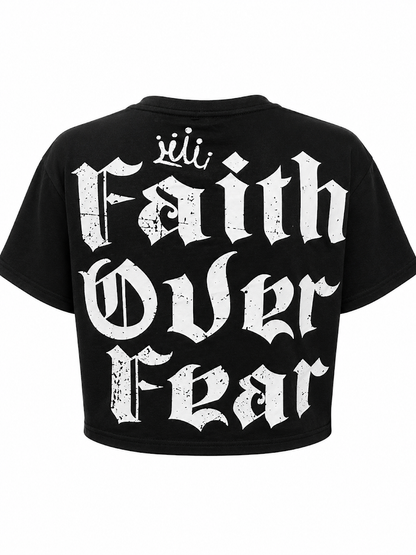 REDFOX WOMEN'S "CROWNED IN FAITH" CROP TEE