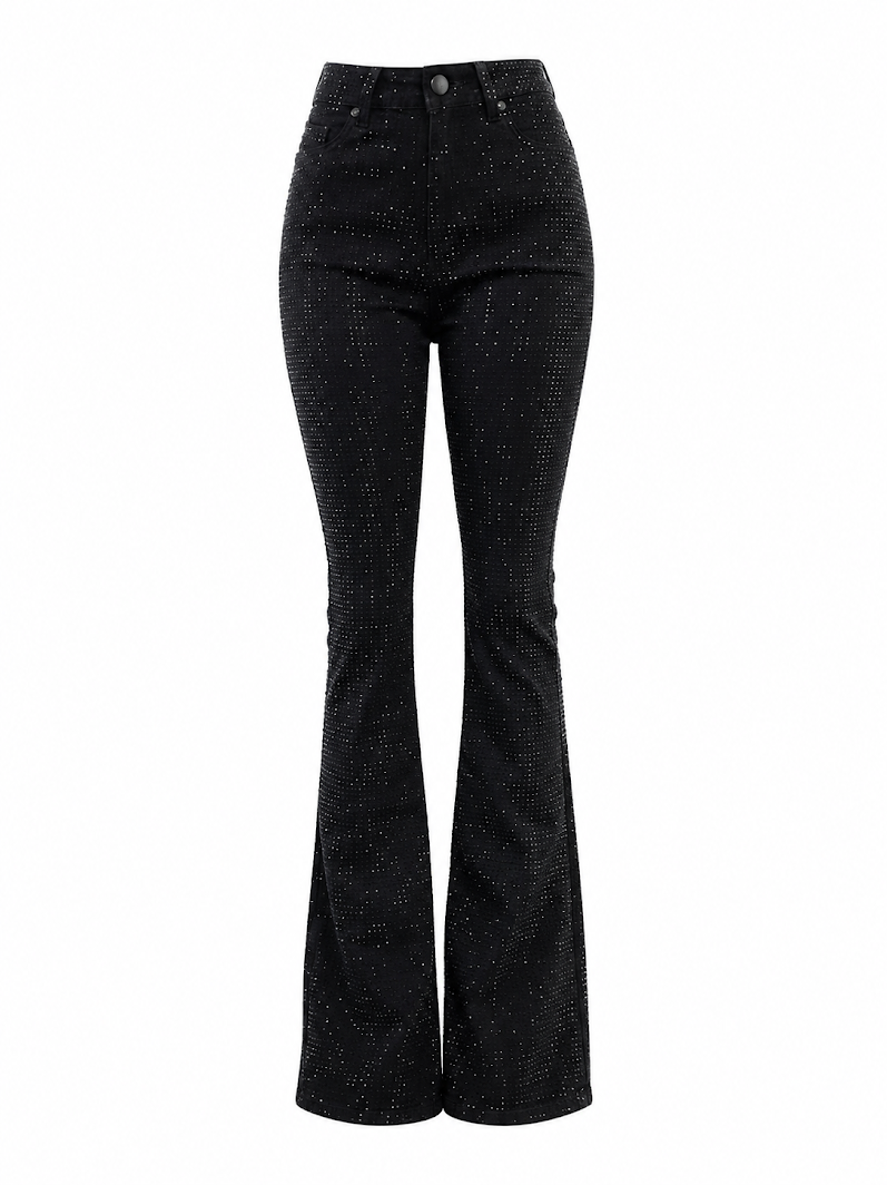 REDFOX WOMEN  ICE DIAMONDS STACKED JEANS (PA1533)