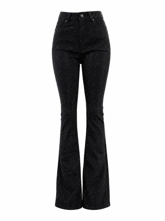 REDFOX WOMEN  ICE DIAMONDS STACKED JEANS (PA1533)