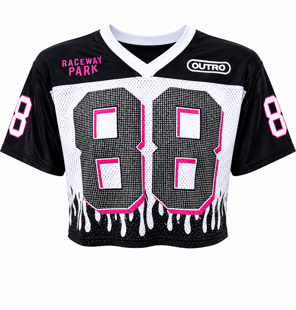 REDFOX WOMEN'S "BORN TO RIDE" CROP MESH JERSEY (TE6618)