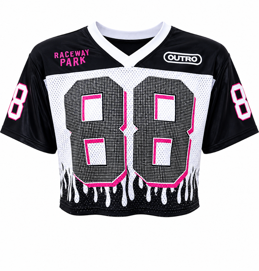 REDFOX WOMEN'S "BORN TO RIDE" CROP MESH JERSEY (TE6618)