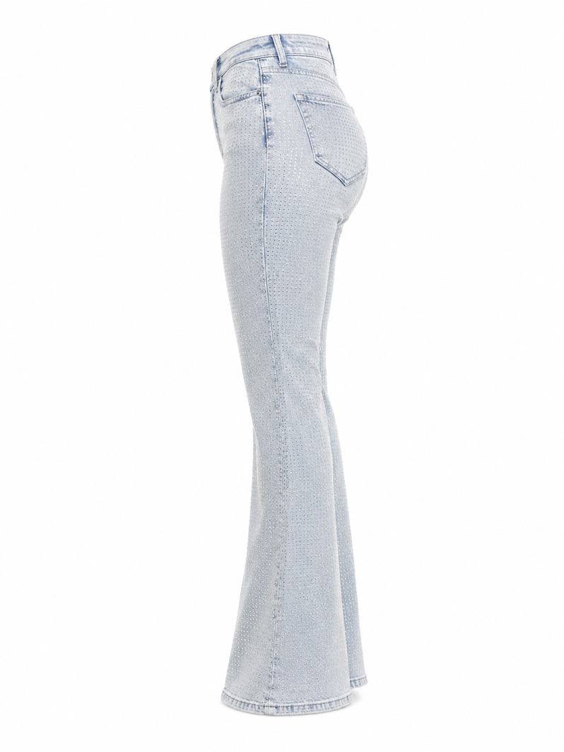 REDFOX WOMEN  ICE DIAMONDS STACKED JEANS (PA1533)