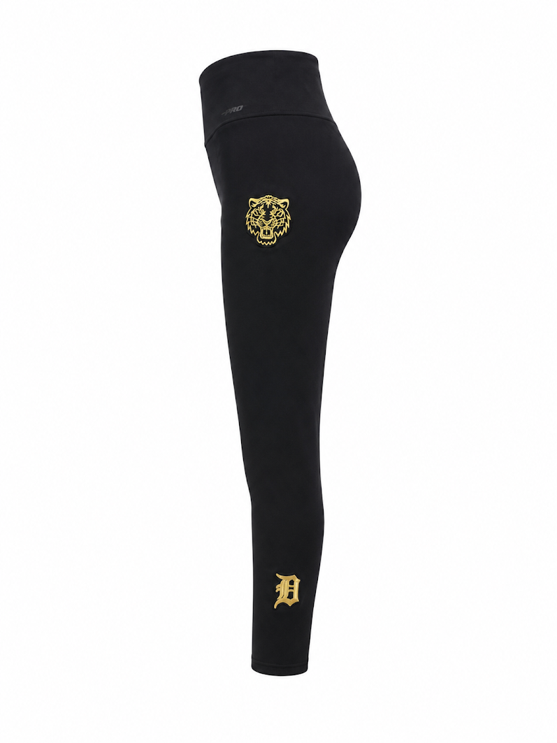 PRO STANDARD DETROIT TIGERS WOMEN'S BLACK/GOLD LEGGING