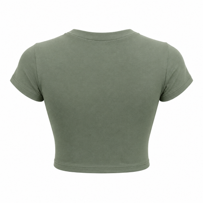 SHARP TRADING WOMEN ROUND-NECK CROP TEE