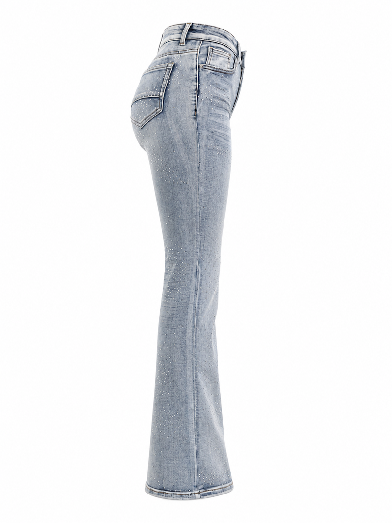 REDFOX WOMEN CRYSTAL RAIN STACKED JEANS
