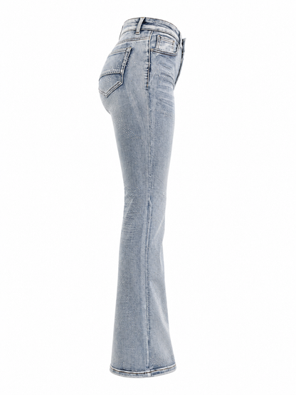REDFOX WOMEN CRYSTAL RAIN STACKED JEANS
