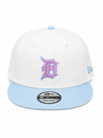 NEW ERA DETROIT TIGERS POWDER BLUE/PINK 9FIFTY SNAPBACK CAP