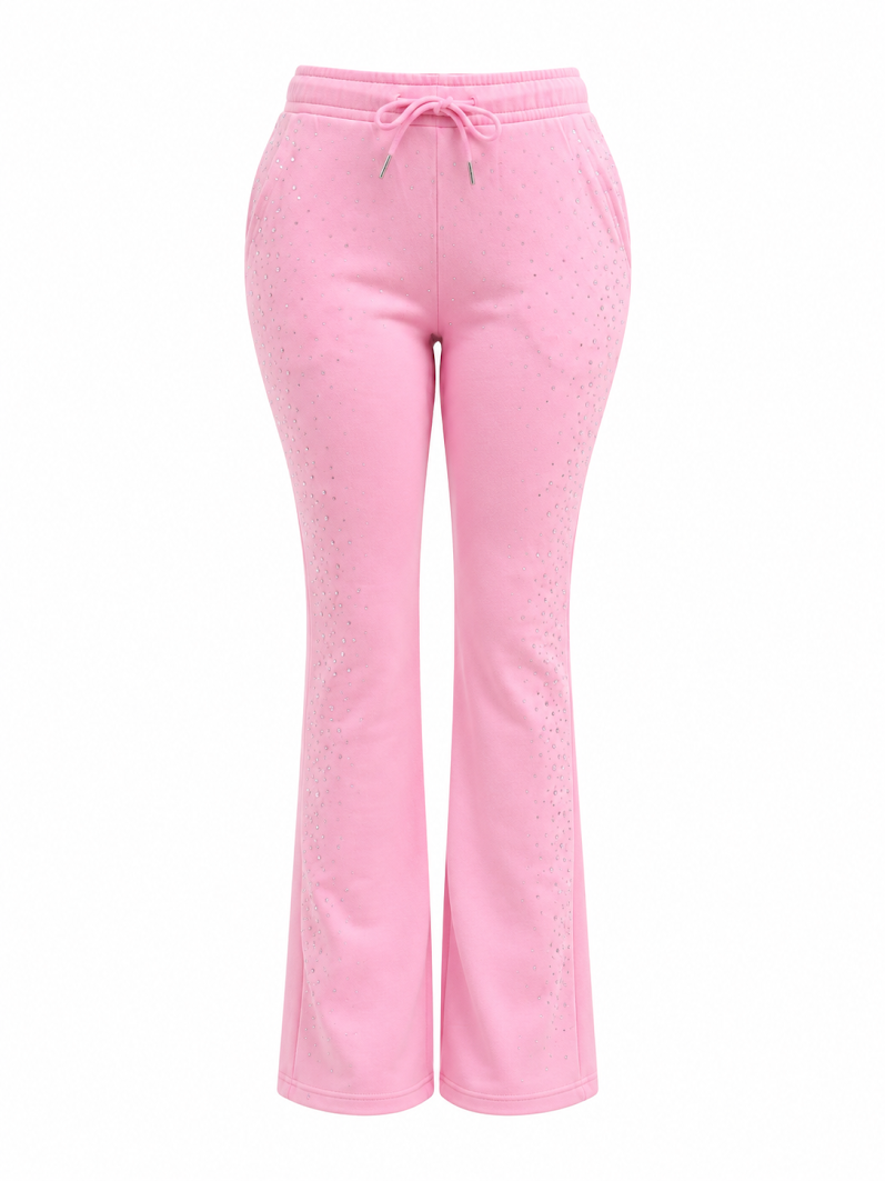 REDFOX WOMEN'S STACKED RHINESTONE SWEATPANT