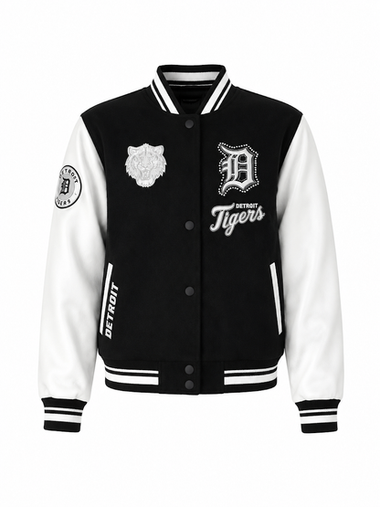 PRO STANDARD MLB DETROIT TIGERS WOMEN'S VARSITY JACKET