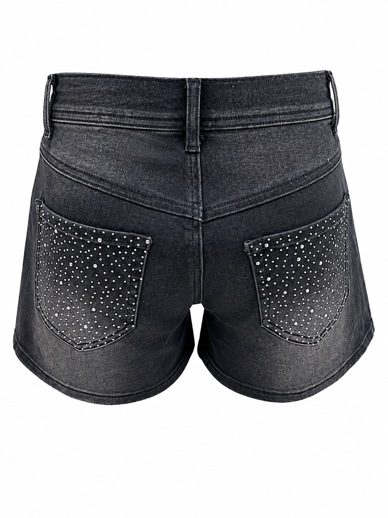 REDFOX WOMEN'S FRONT POCKET RHINESTONE SHORTS