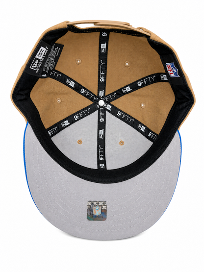 NEW ERA DETROIT LIONS TAN/BLUE 9FIFTY SNAPBACK CAP
