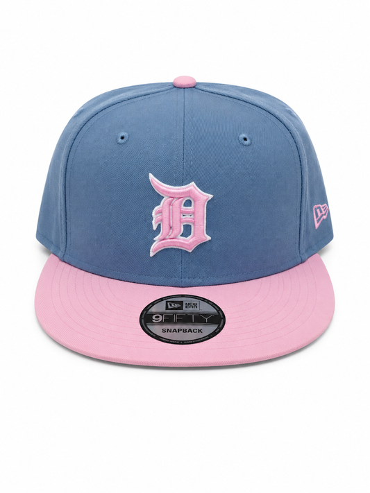 NEW ERA DETROIT TIGERS STEEL BLUE/PINK 9FIFTY SNAPBACK CAP