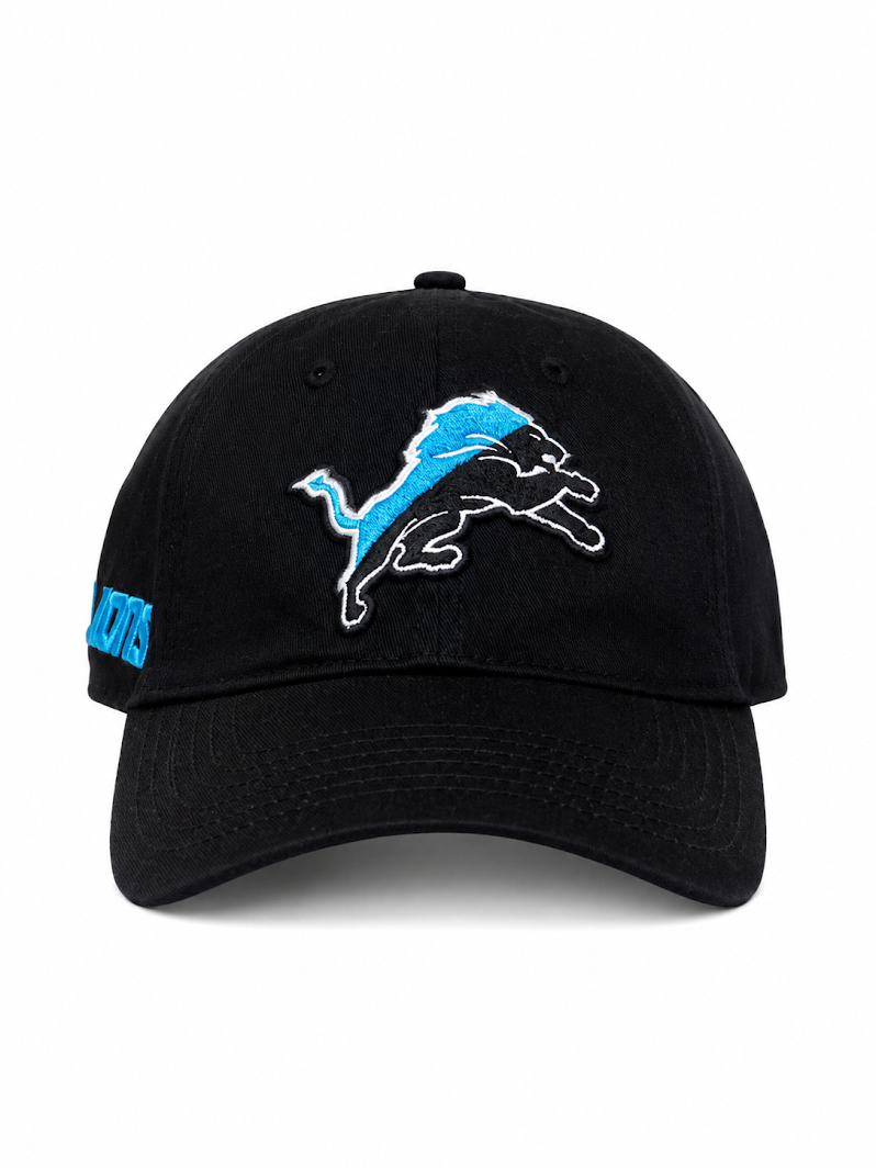 PRO STANDARD WOMEN'S DETROIT LIONS SPLIT LOGO DAD STRAPBACK CAP