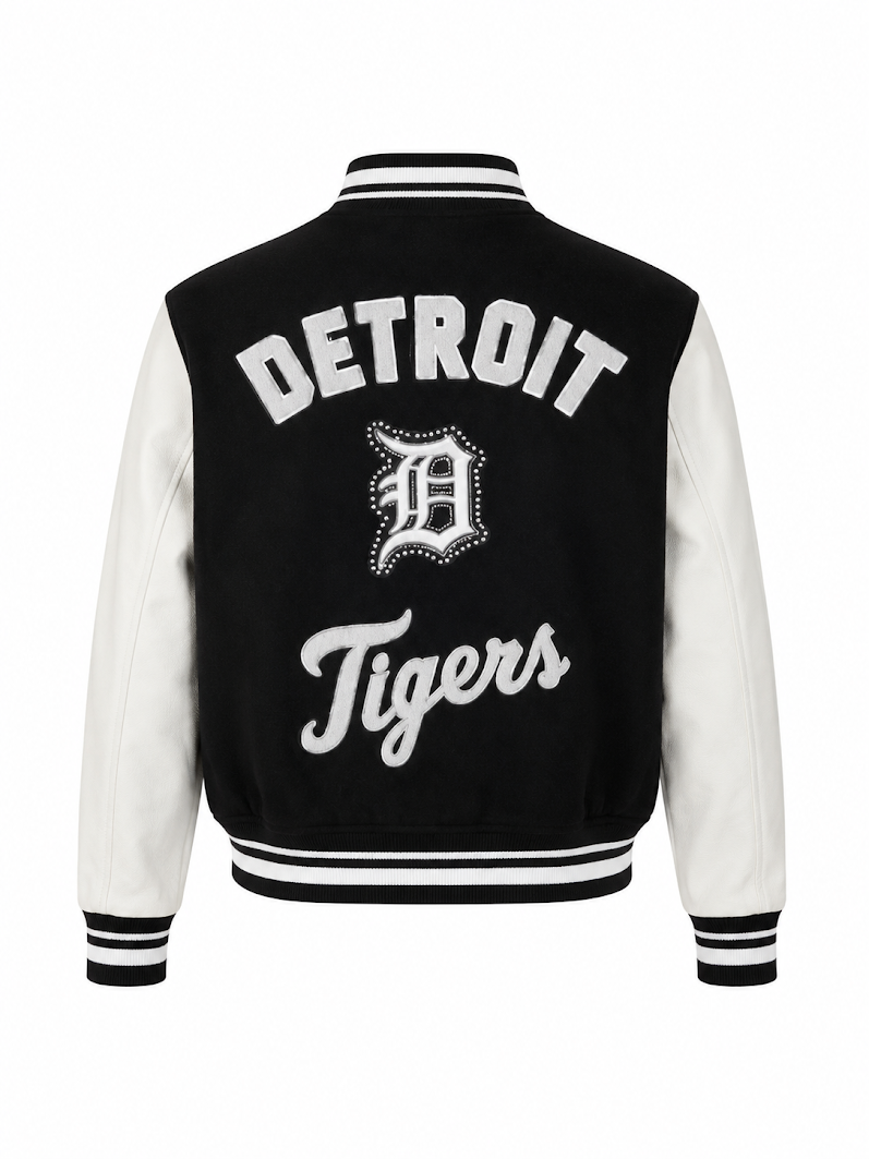 PRO STANDARD MLB DETROIT TIGERS WOMEN'S VARSITY JACKET