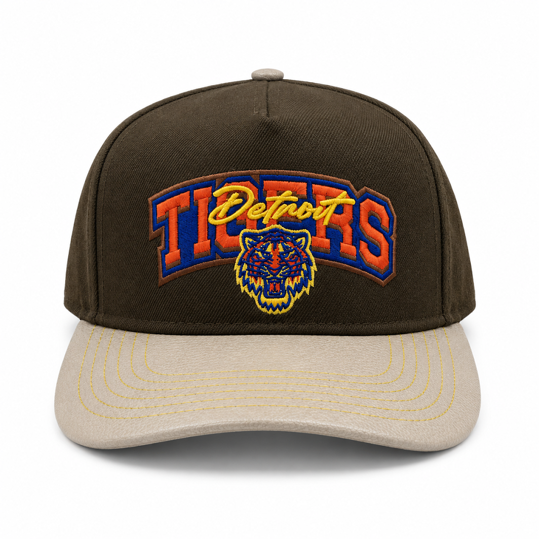 PRO STANDARD DETROIT TIGERS BROWN TIGER LOGO STRAPBACK CAP