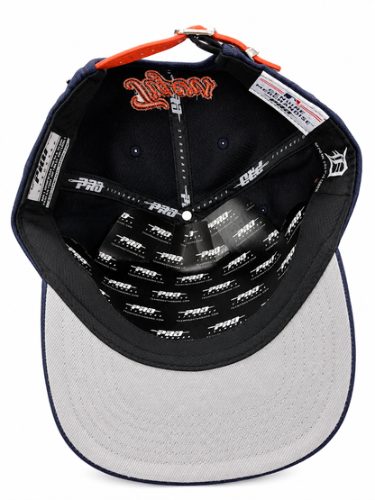 PRO STANDARD DETROIT TIGERS MIDNIGHT NAVY LETTERMAN STRAPBACK CAP