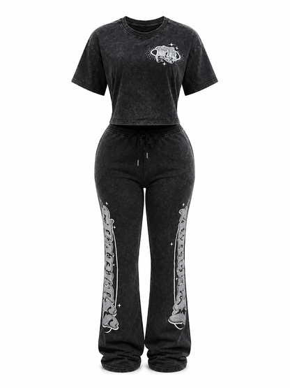 REDFOX MINERAL WASH "FEARLESS" S/S & PANT SET (ST6616P)
