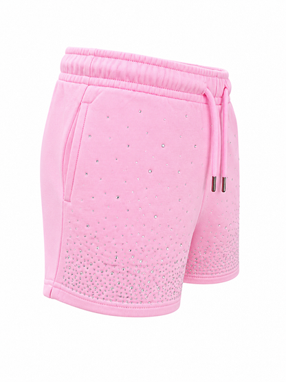 REDFOX WOMEN'S FRENCH TERRY SHORT W/RHINESTONE (PS3636)